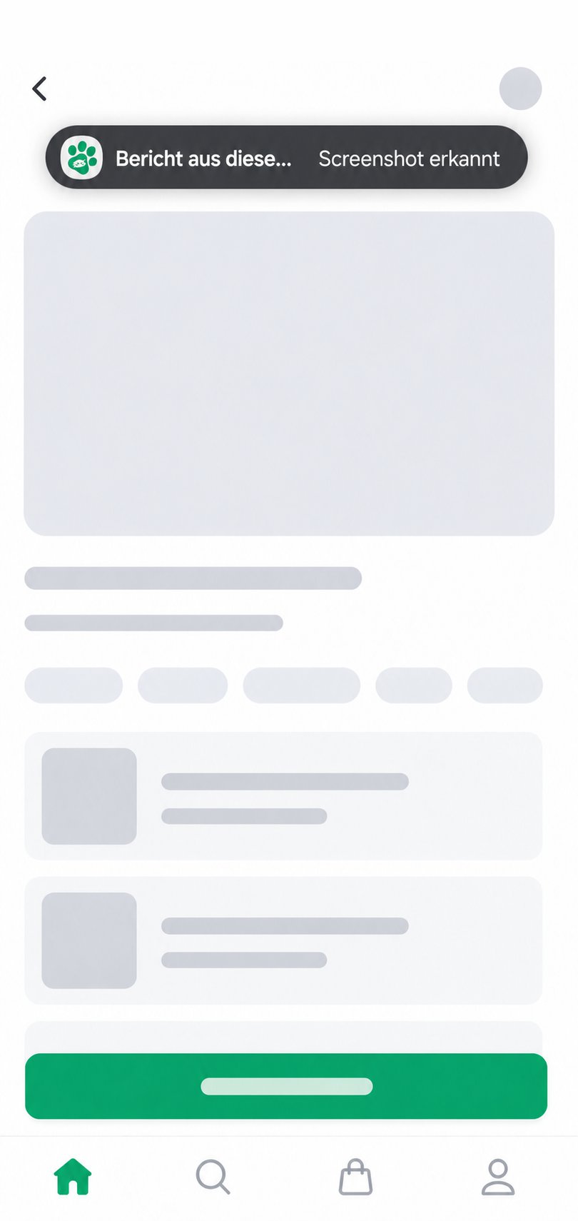 Benachrichtigung zur Screenshot-Erkennung