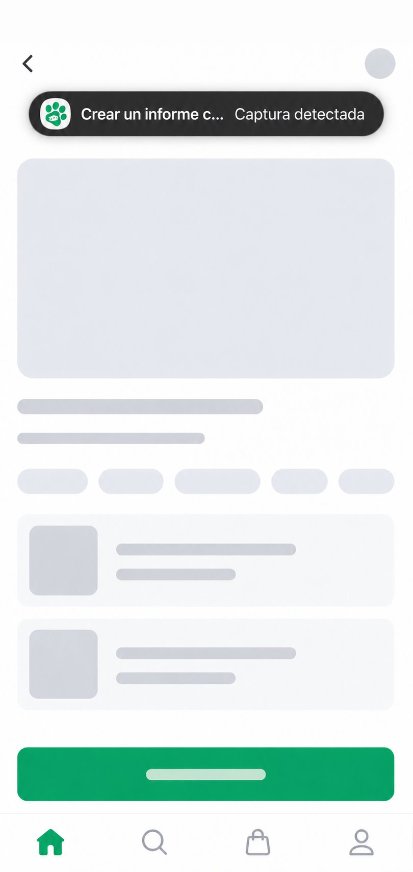 Notificación de detección de captura